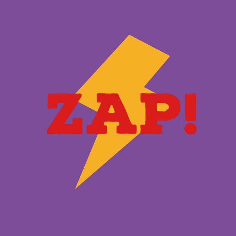 Yellow And Red Electric Zap Logo