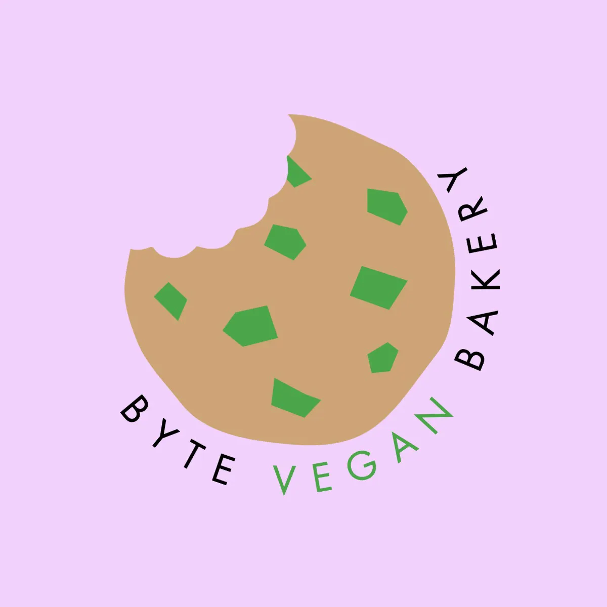 Purple and Green Vegan Logo