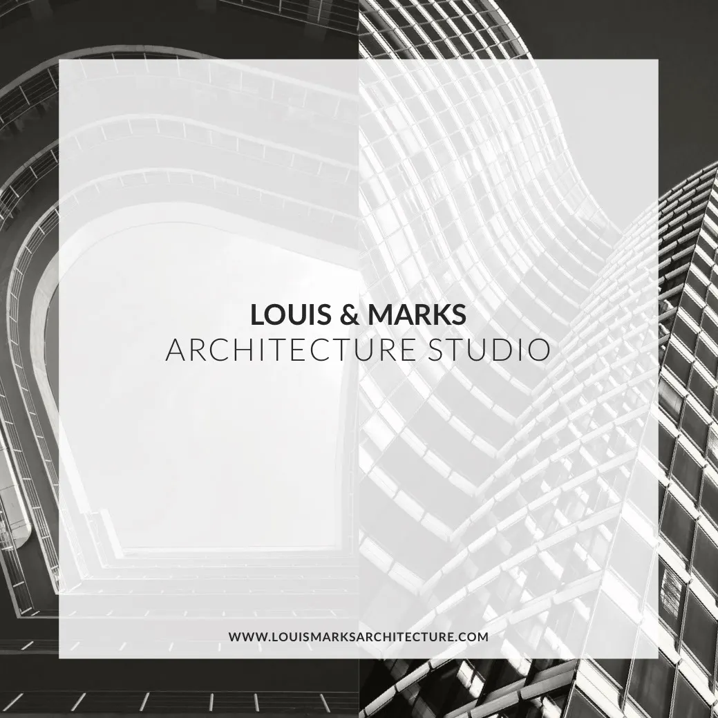 Black and White Modern Architecture Studio Ad Instagram Post
