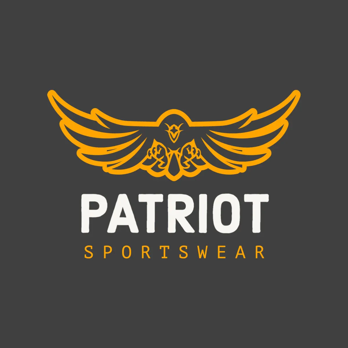 Orange And White Eagle Sportswear Logo