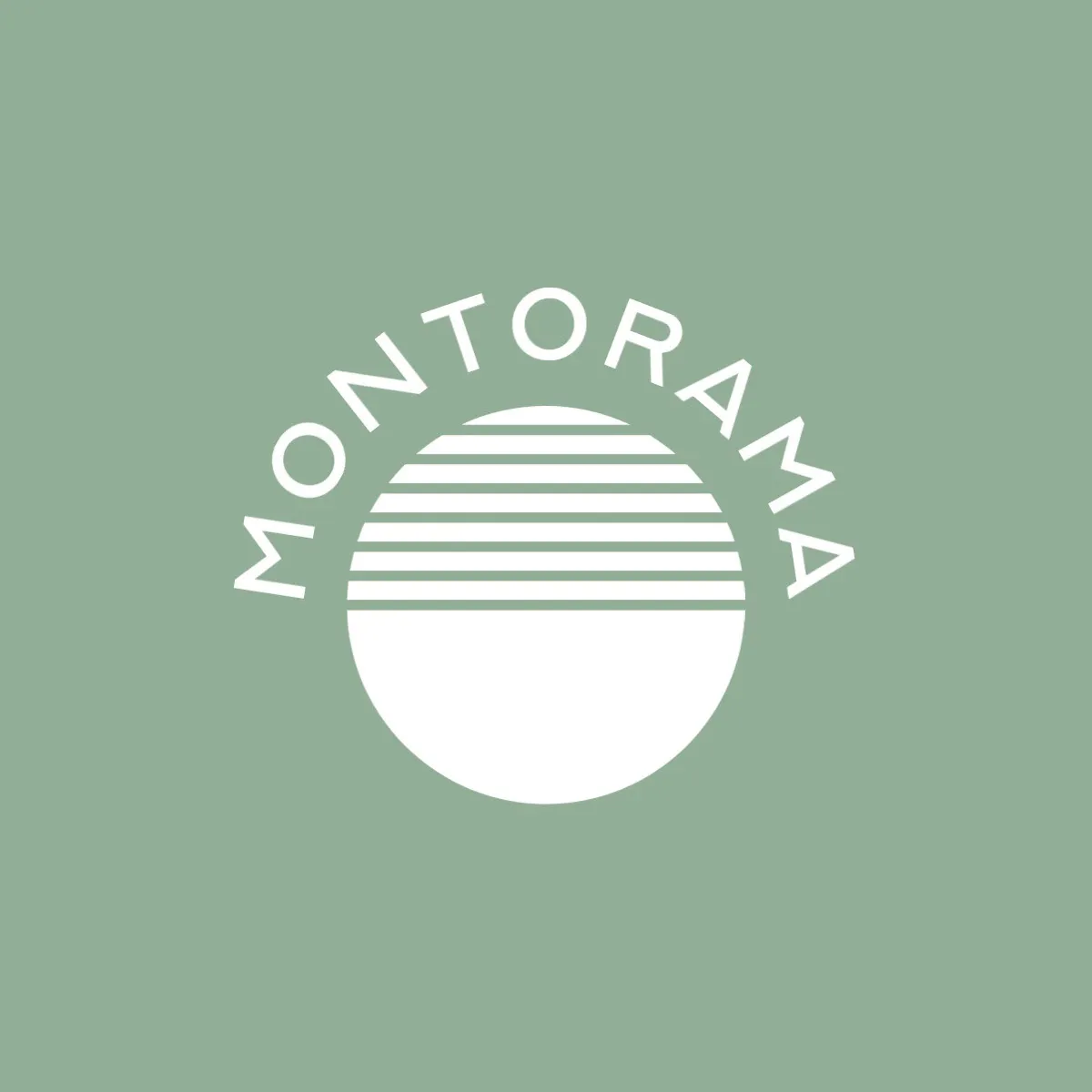 Green Background Montorama Single Color Logo