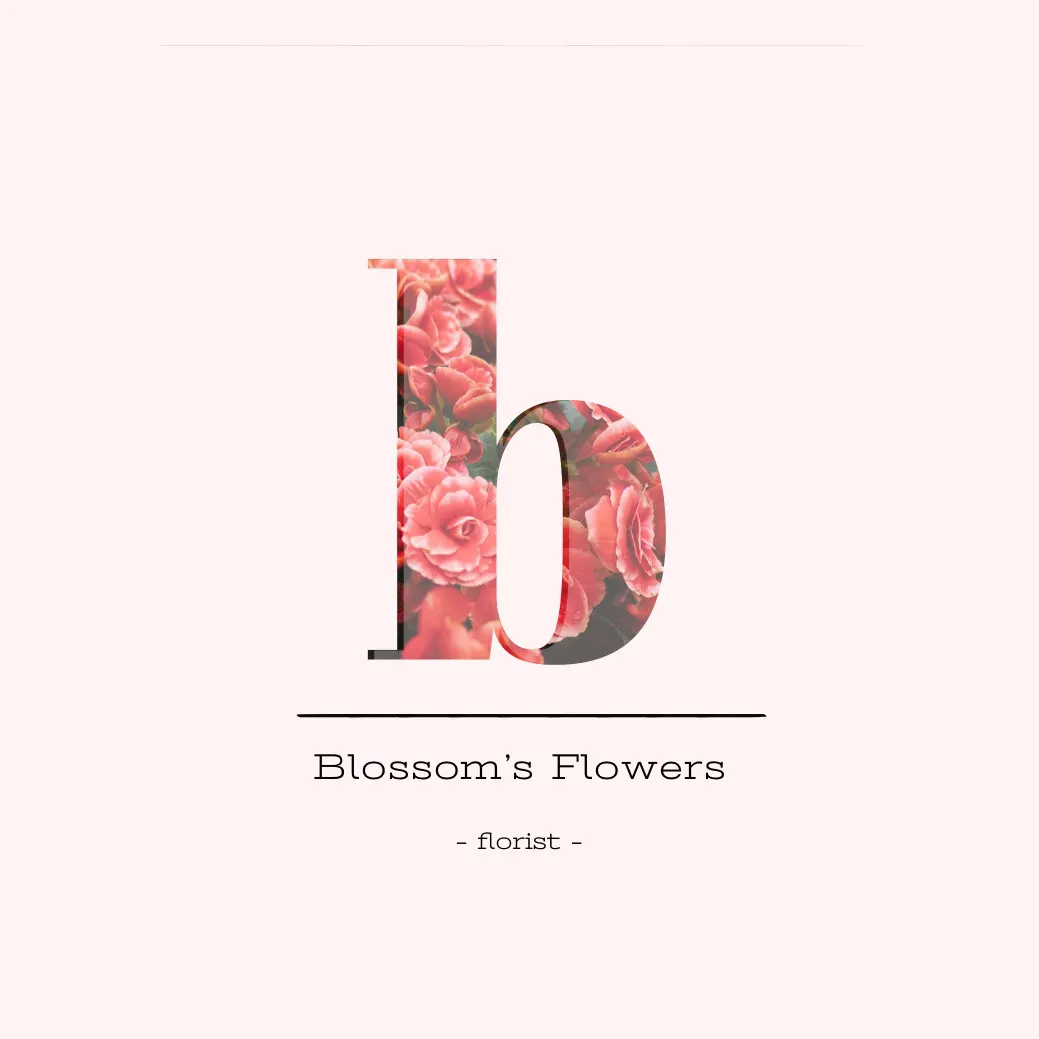 Florist Logo Instagram Post with Large Letter