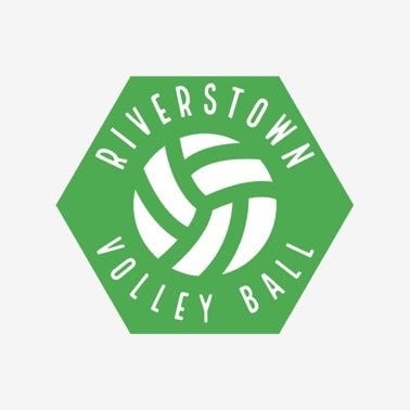 Green And White Ball Hexagonal Volleyball Logo