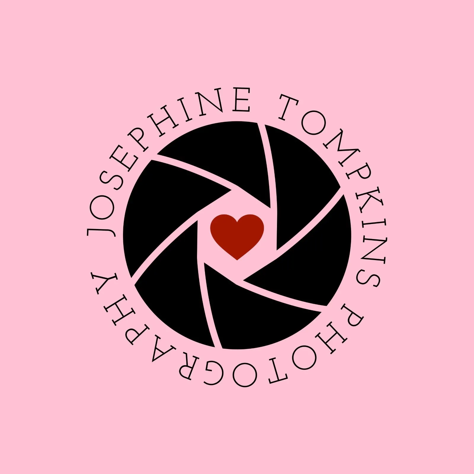 pink wedding photography logo