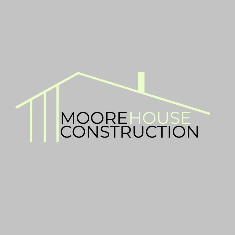 Modern Green and Black Construction Logo