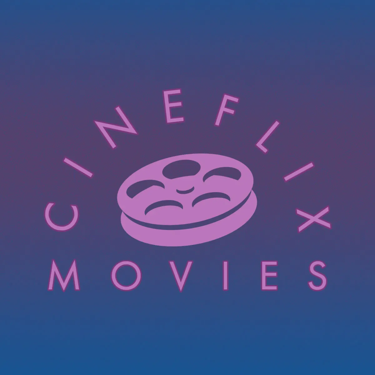 purple gradient movie logo