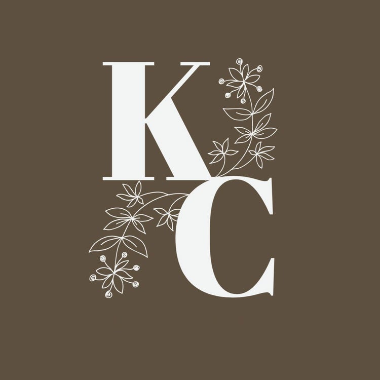 Brown And Grey Floral Design Logo