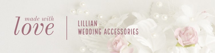 White and Pink Wedding Accessories Facebook Page Cover