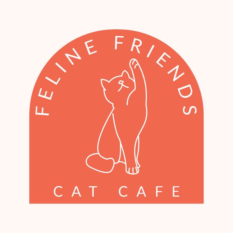 Orange & Cream Cat Cafe Logo