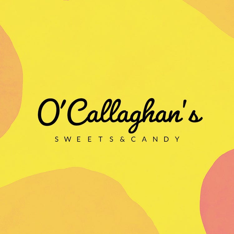 Yellow And Pink Sweet Shop Logo