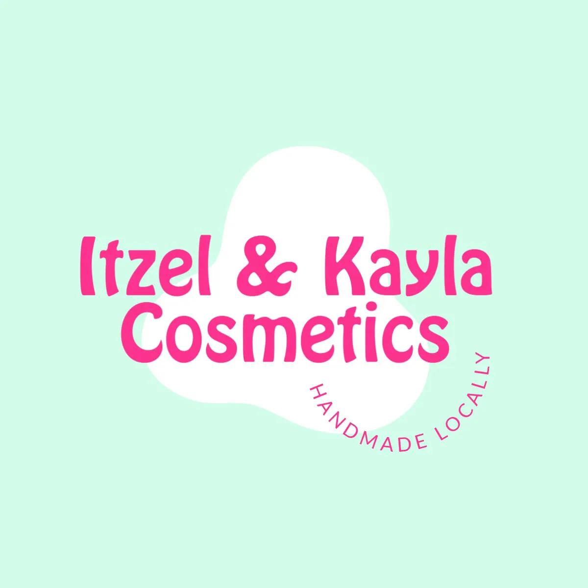 Green And Pink Shape Cosmetics Logo