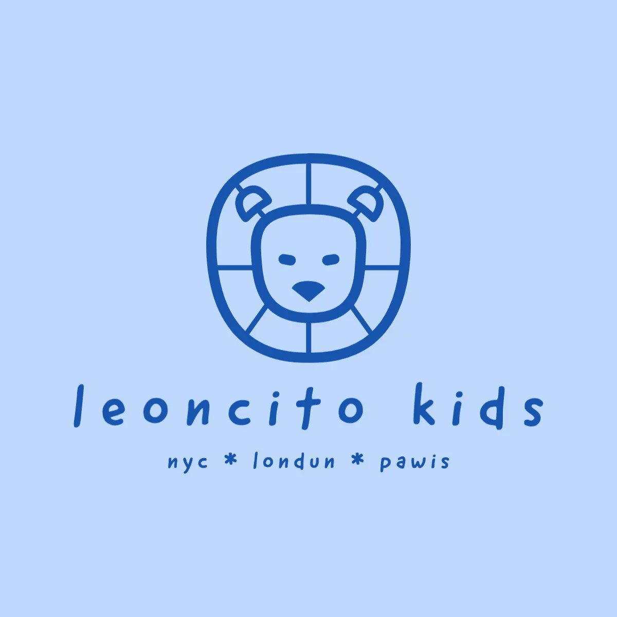 blue cute lion logo