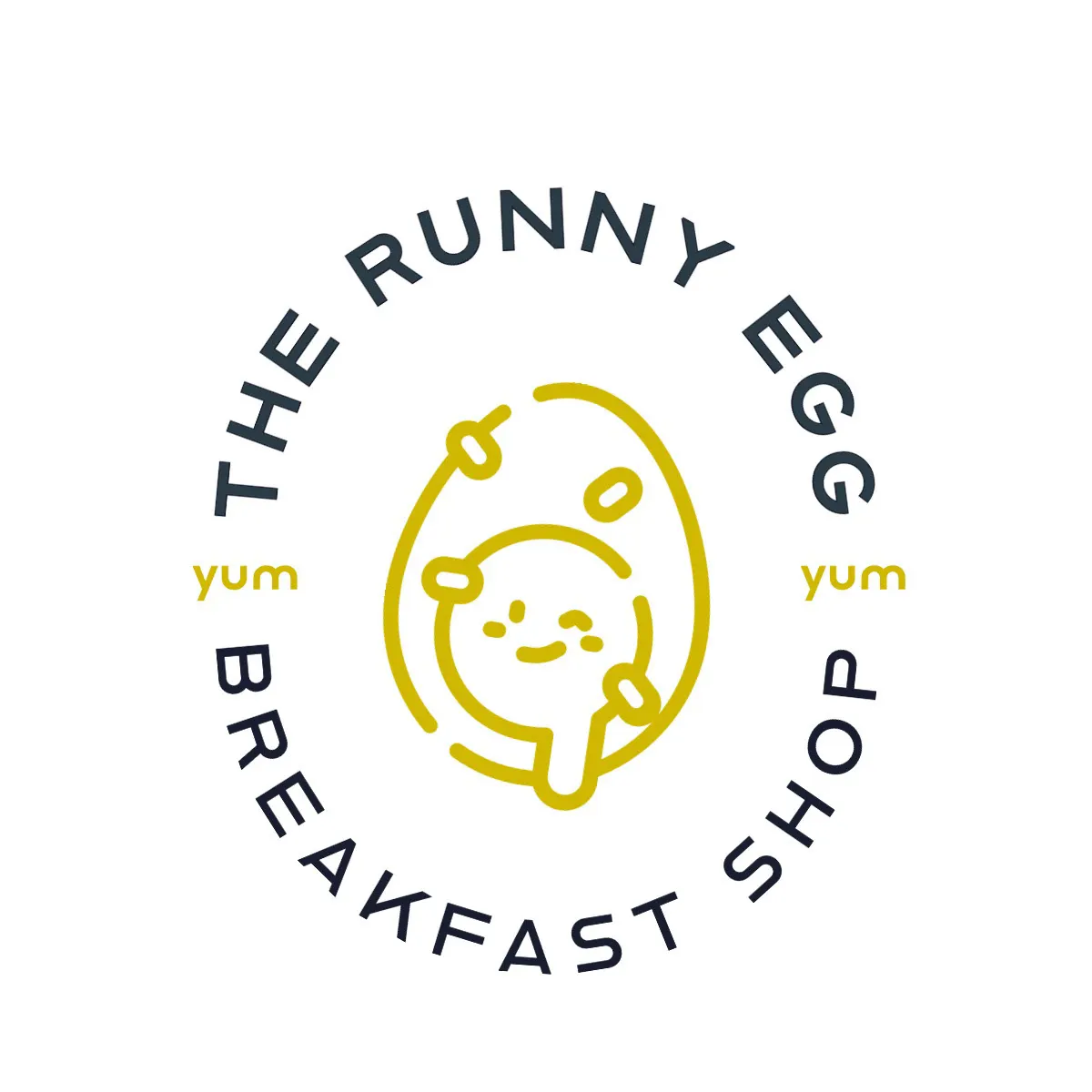 Yellow Egg Breakfast Cafe Transparent Logo