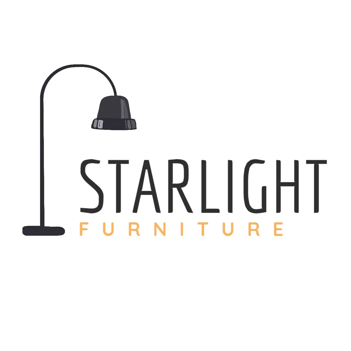 Black White And Yellow Starlight Furniture Logo