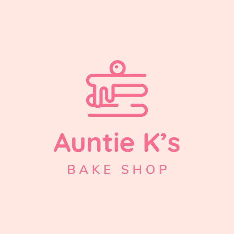Pink And Cream Bake Shop Logo