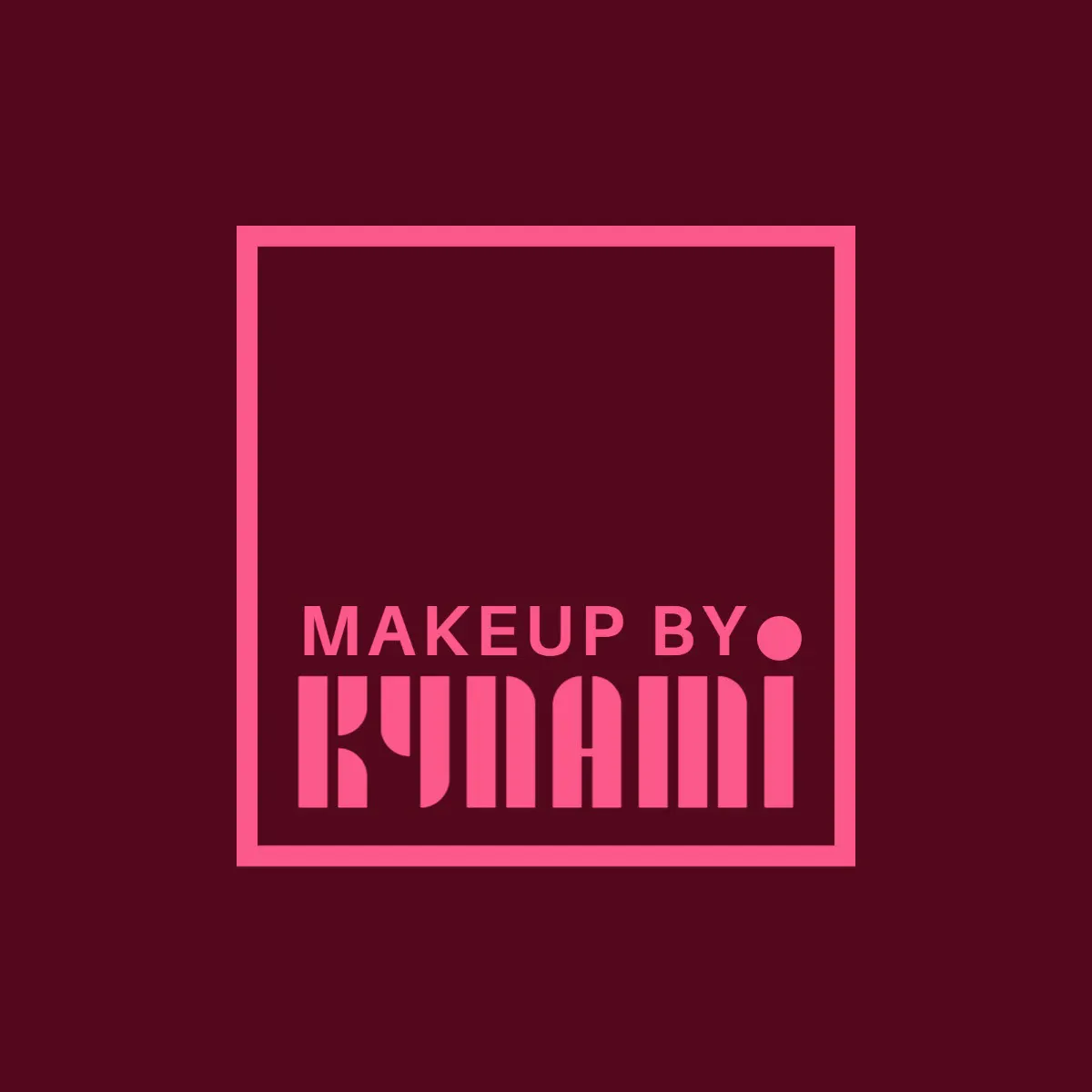 Pink Trendy Geometric Cosmetic Brand Logo