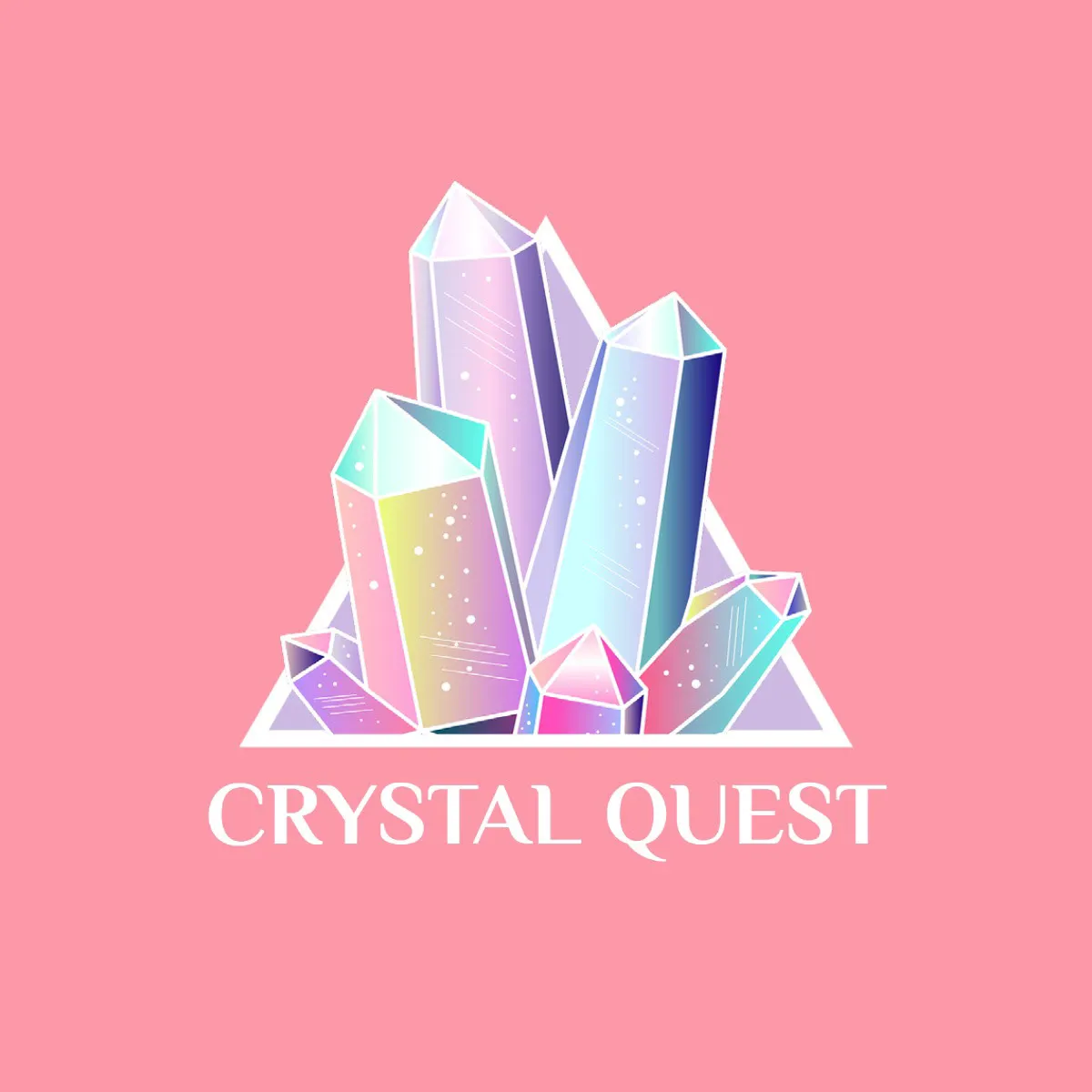 Red & White Crystal Fantasy Game Logo