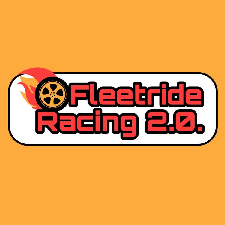Orange red and black racing wheel game logo