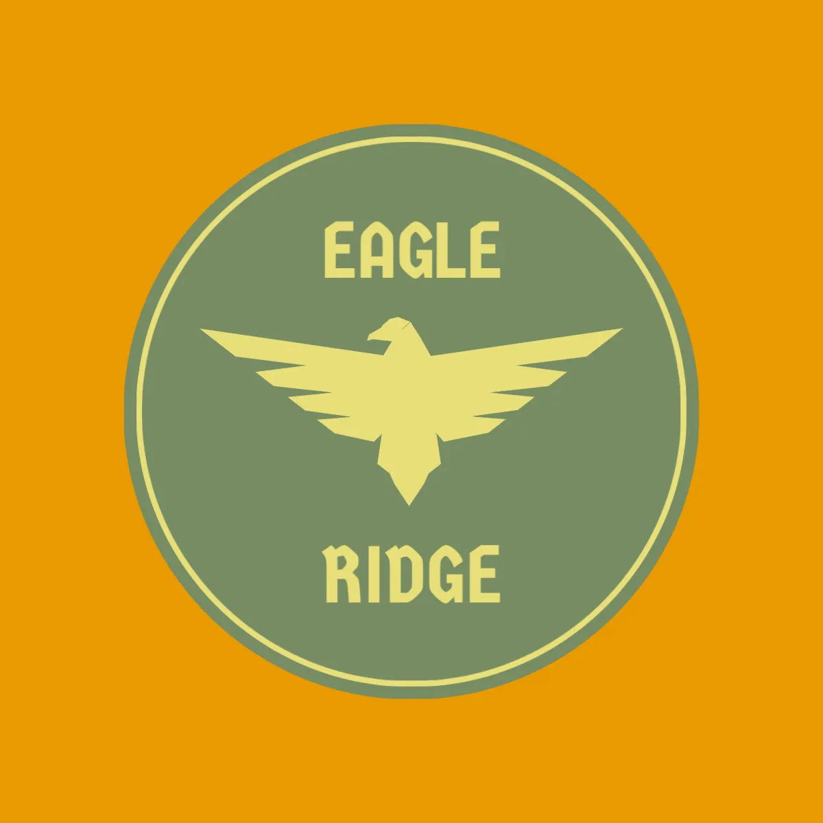 Orange Green Cream Eagle Ridge Logo