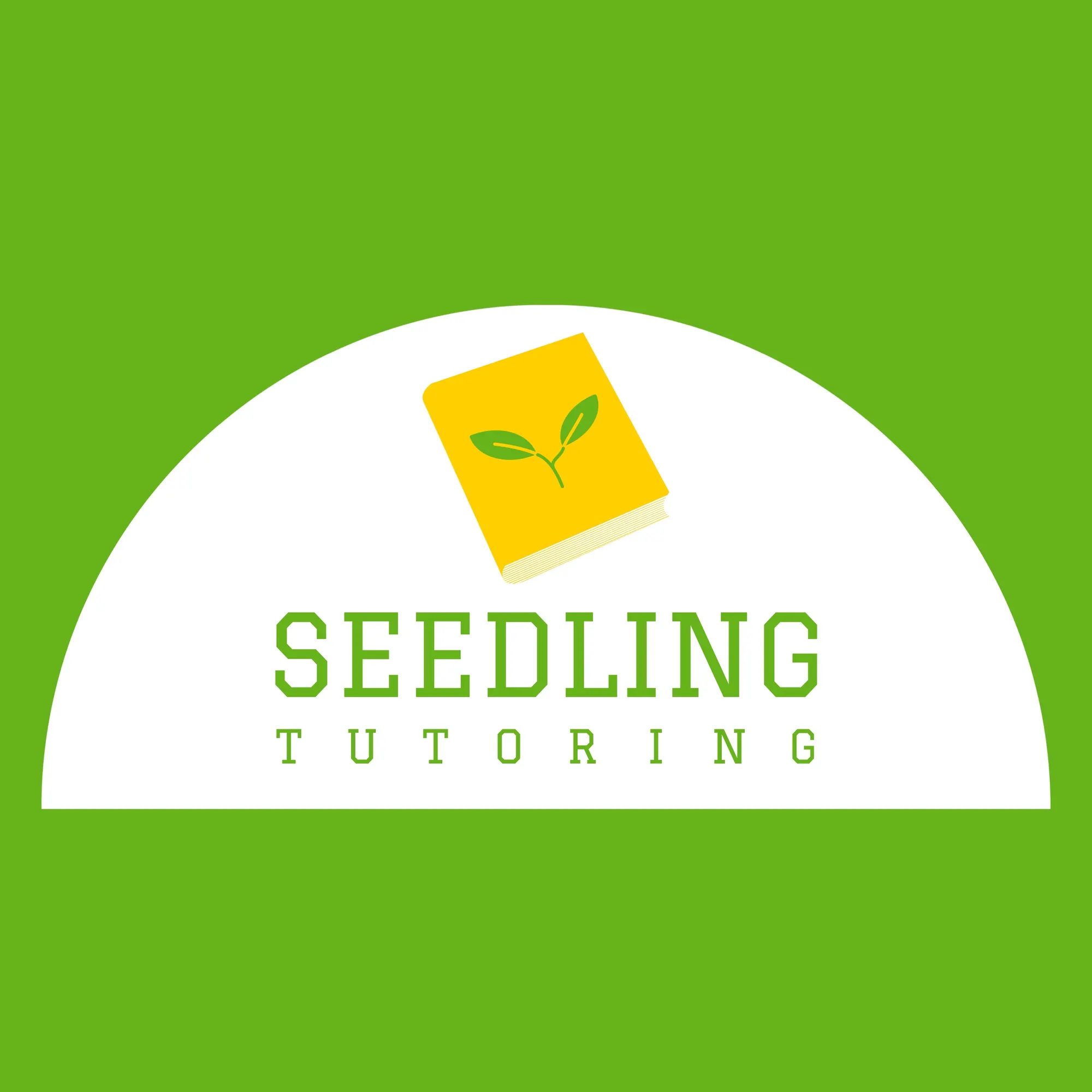 Yellow Green Seedling Tutoring Logo