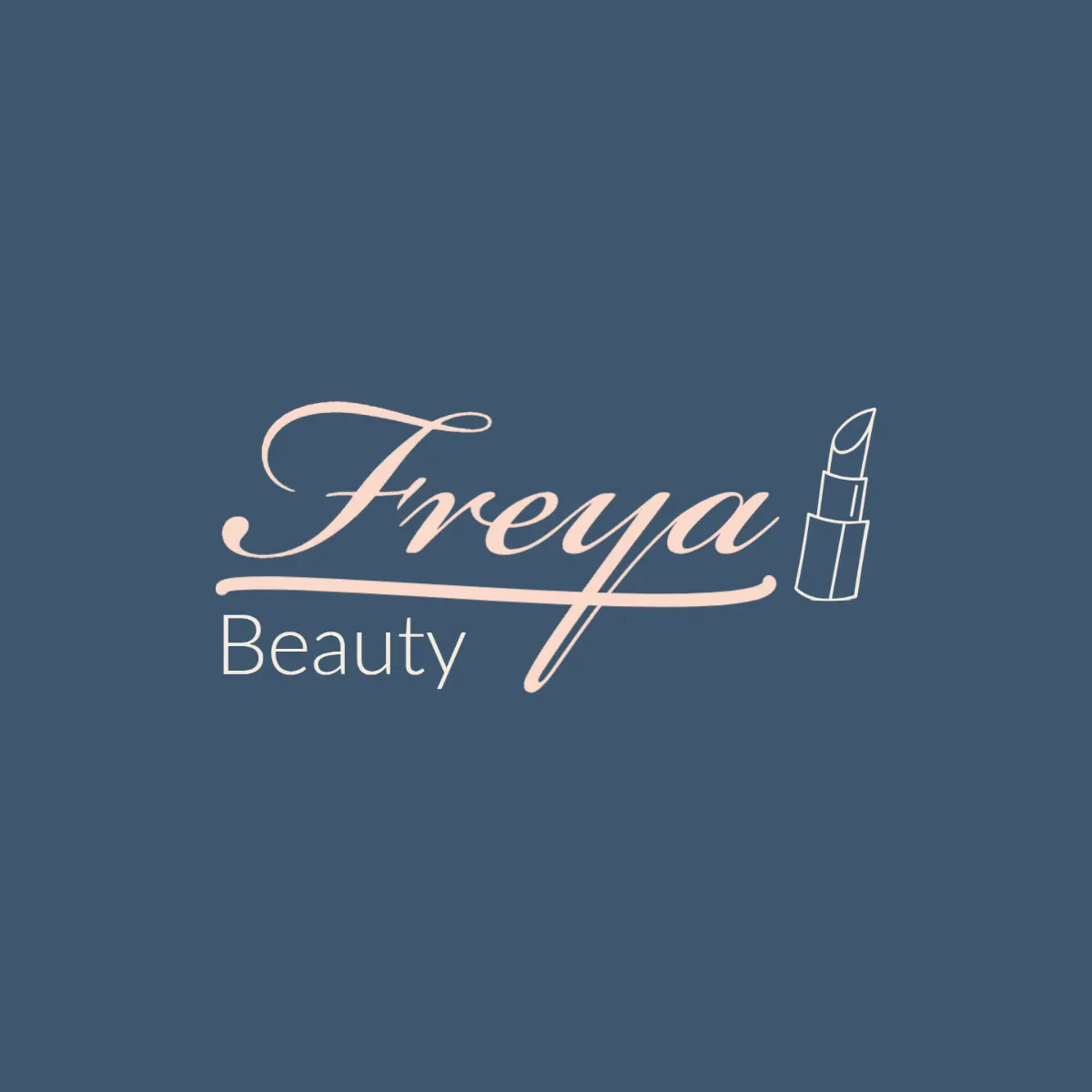Blue Pink And Beige Beauty Business Logo