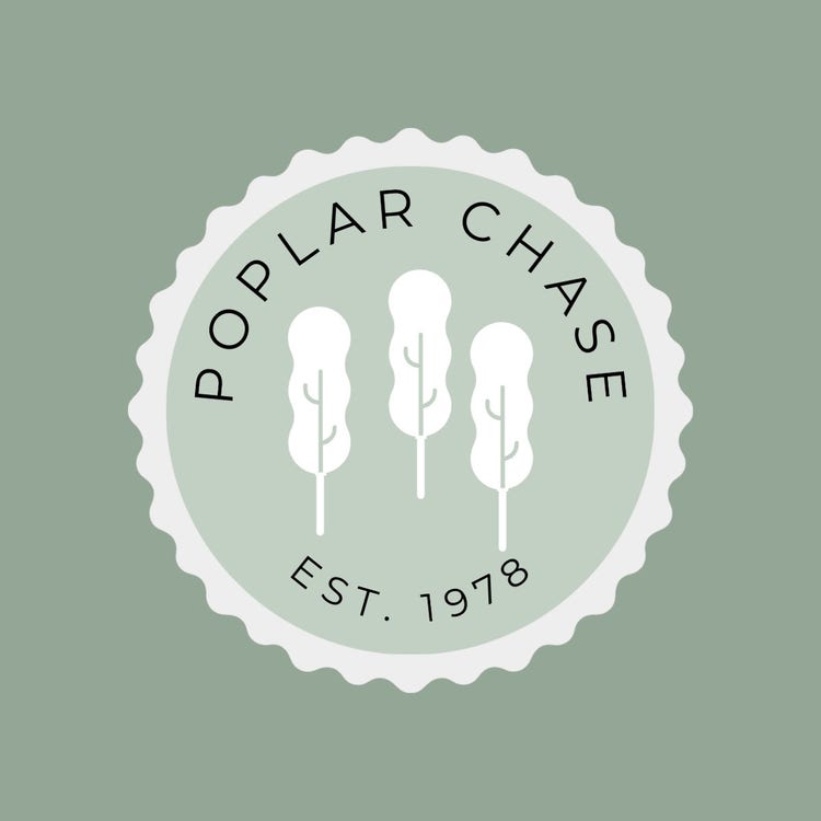 Green And White Poplars Badge Logo