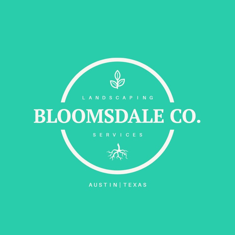 Green And White Bloomsdale Landscape Service Circle Logo