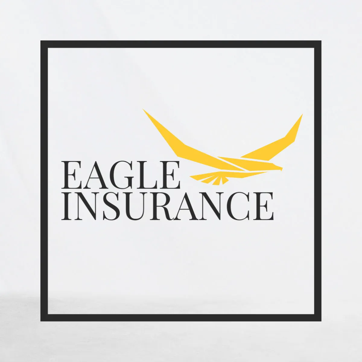 Black White Yellow Minimal Eagle Insurance Logo