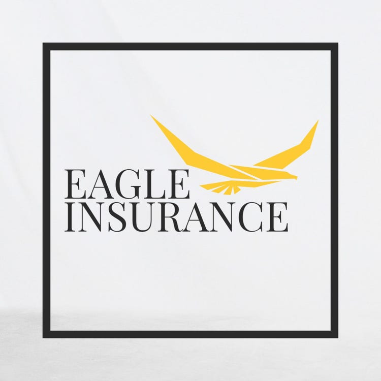 Black White Yellow Minimal Eagle Insurance Logo