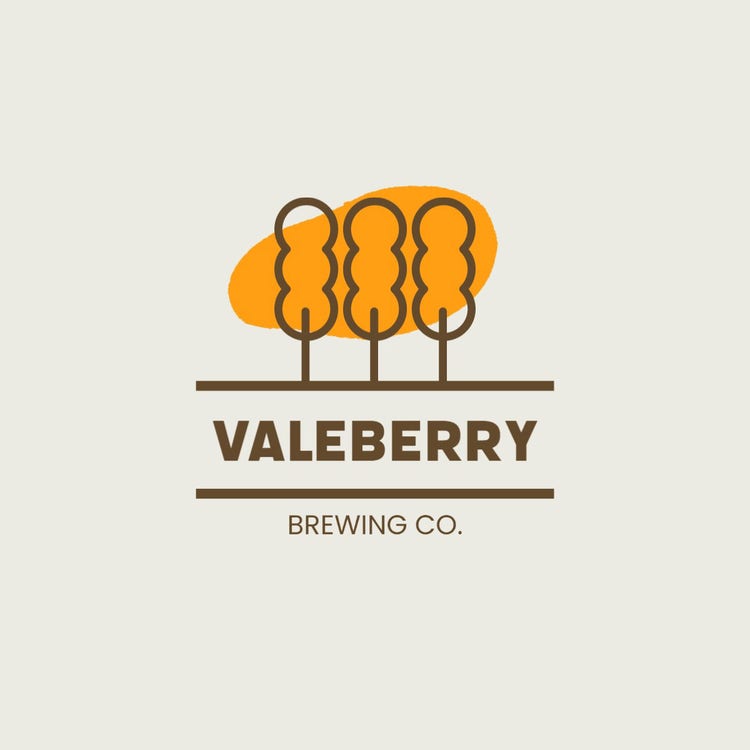 Yellow And Brown Tree Logo