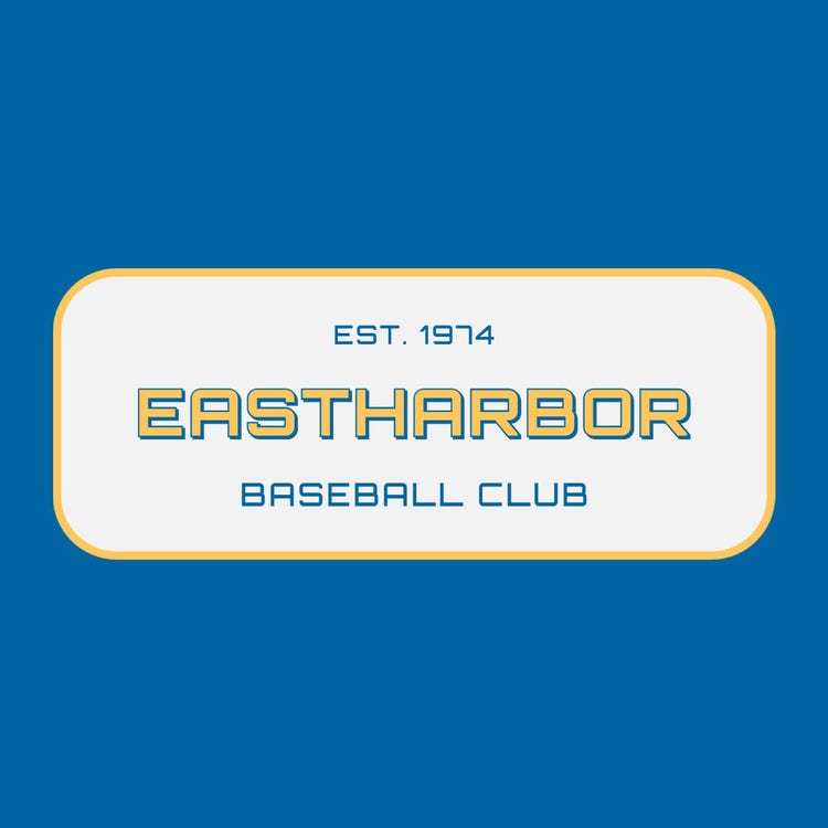 Blue Baseball Club Badge Logo