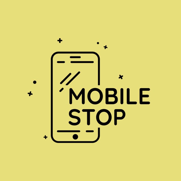 Black Yellow Mobile Phone Services Logo