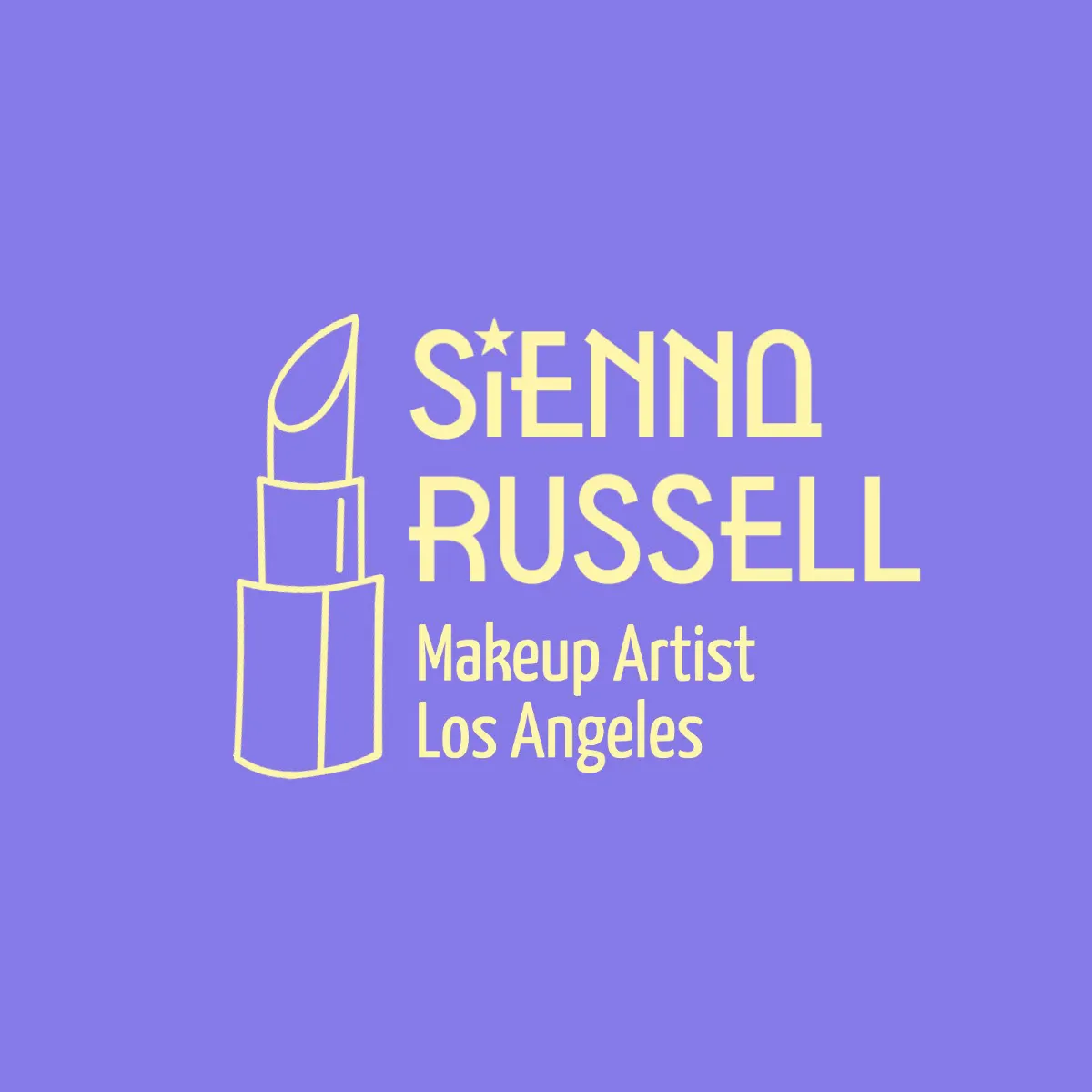 Purple & Yellow Makeup Artist Logo