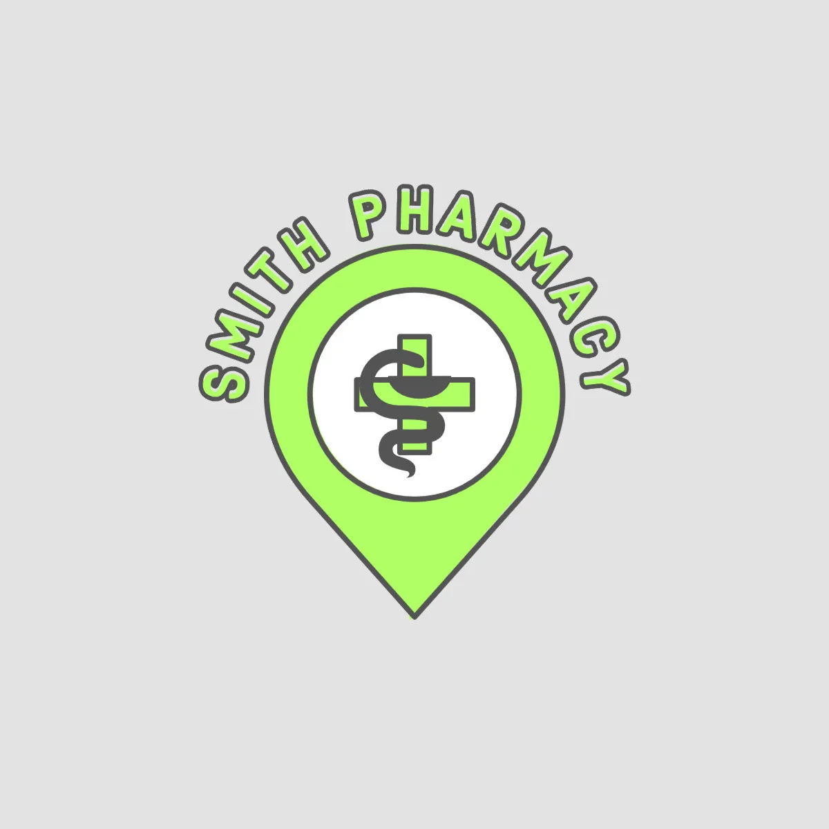 Green Location Pin Pharmacy Logo
