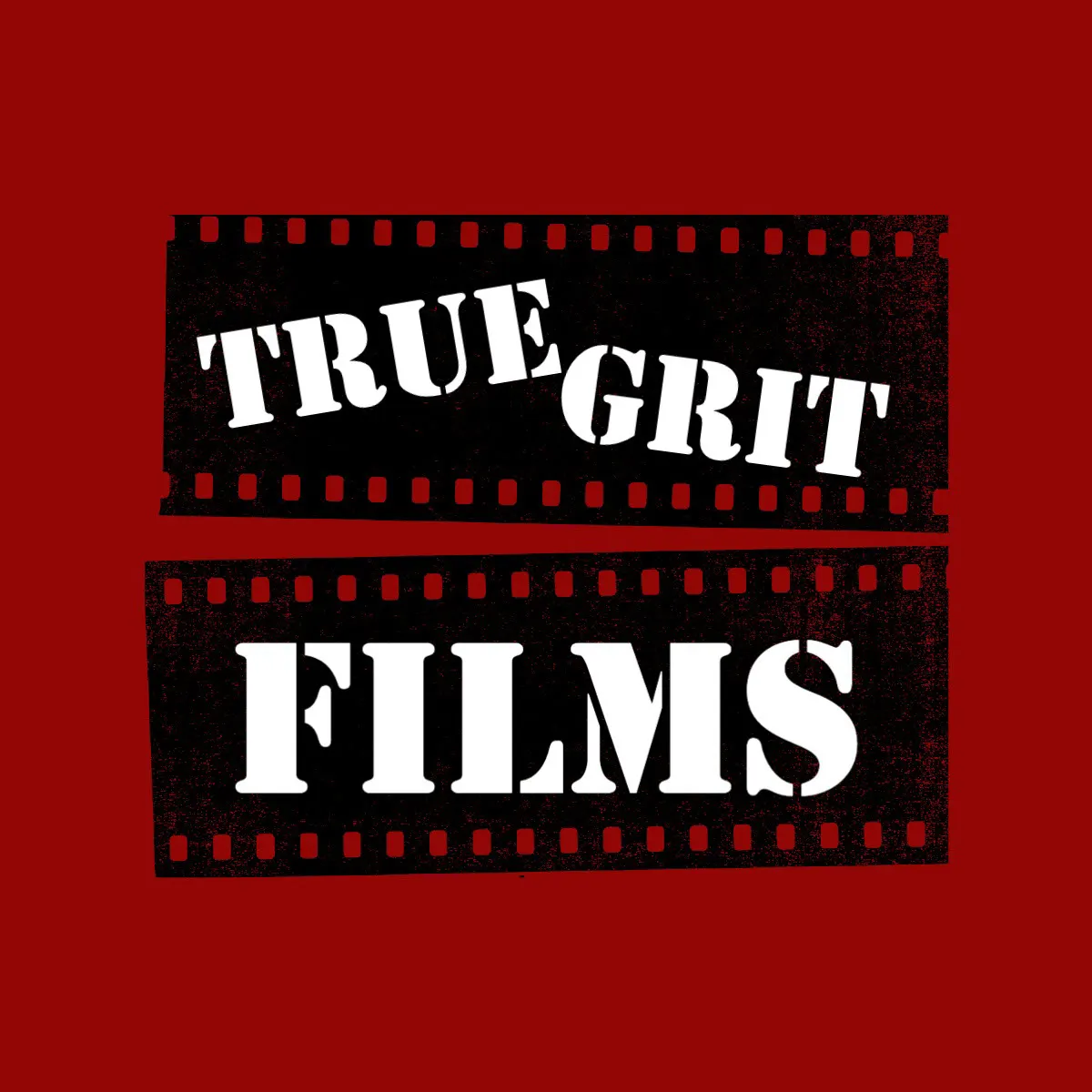 red grungy movie logo