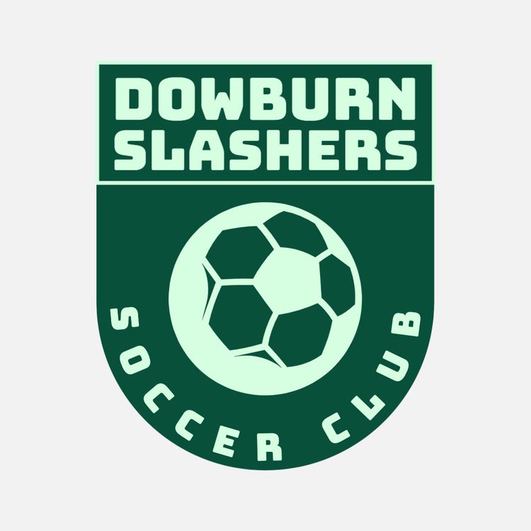 Green & White Soccer Club Logo