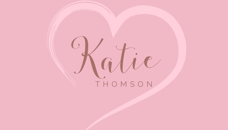 Pink Heart Wedding Table Place Card