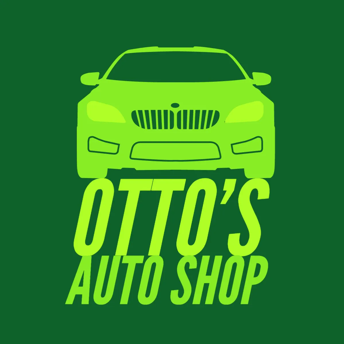 neon green car logo