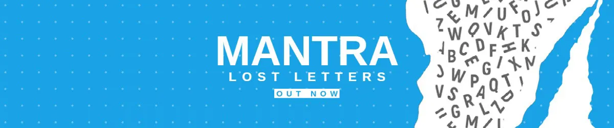 Blue White Scrap Mantra Lost Letters Soundcloud Cover