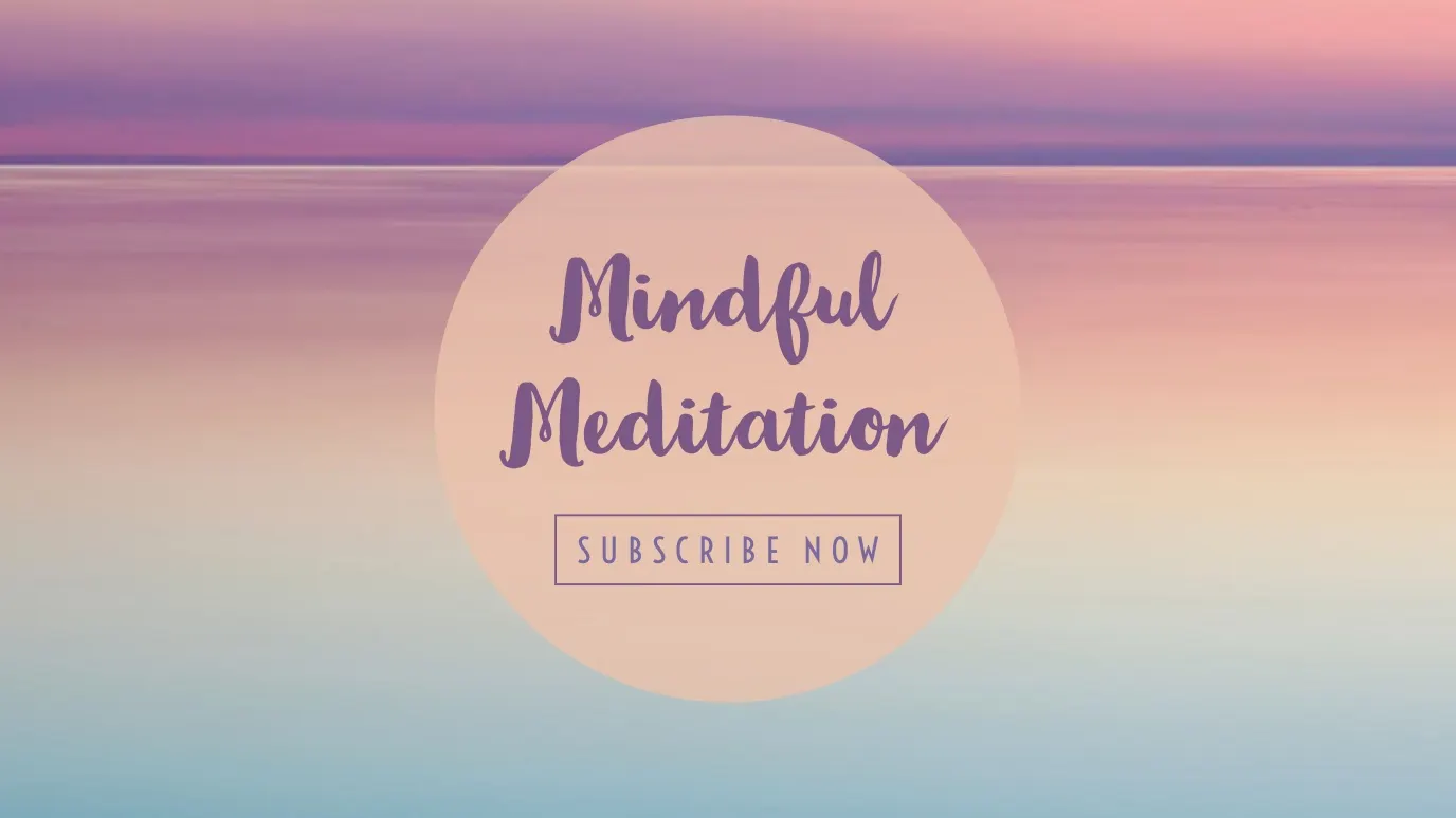 Violet and Blue Mindful Meditation Youtube Channel Art