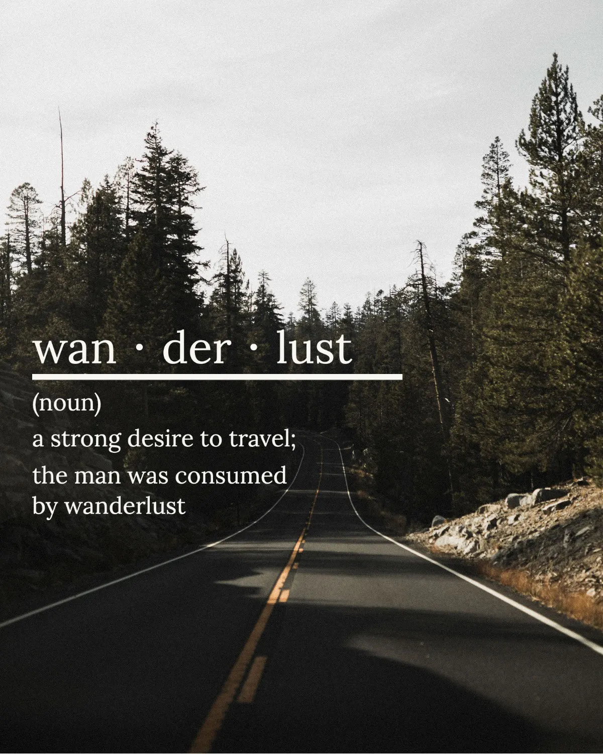 Word Definition Instagram Post with Nature Landscape Photo