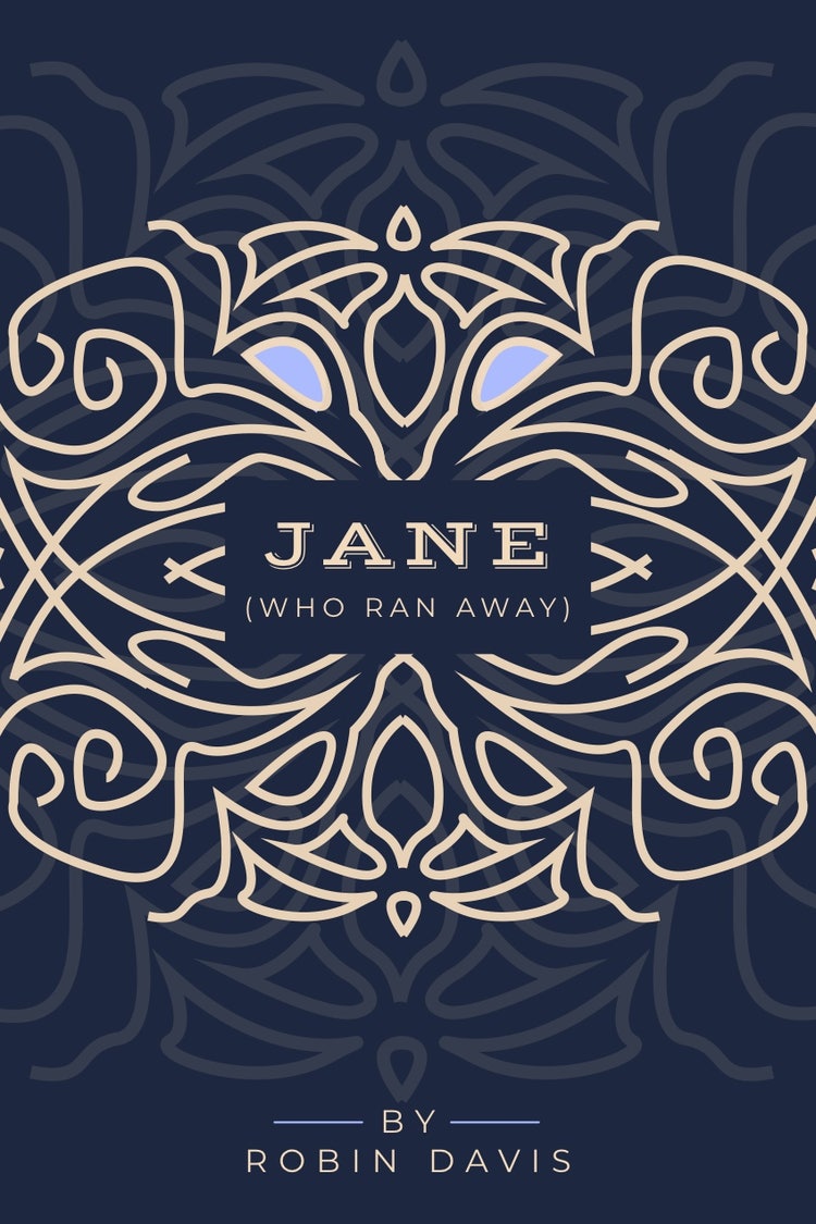 Blue and White Jane Pattern Book Cover