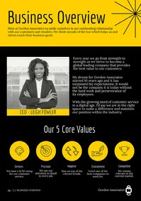 Black and Yellow Abstract White Page Overview Page White Paper