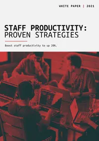  Black and Red, Staff Productivity, White Paper Cover White Paper