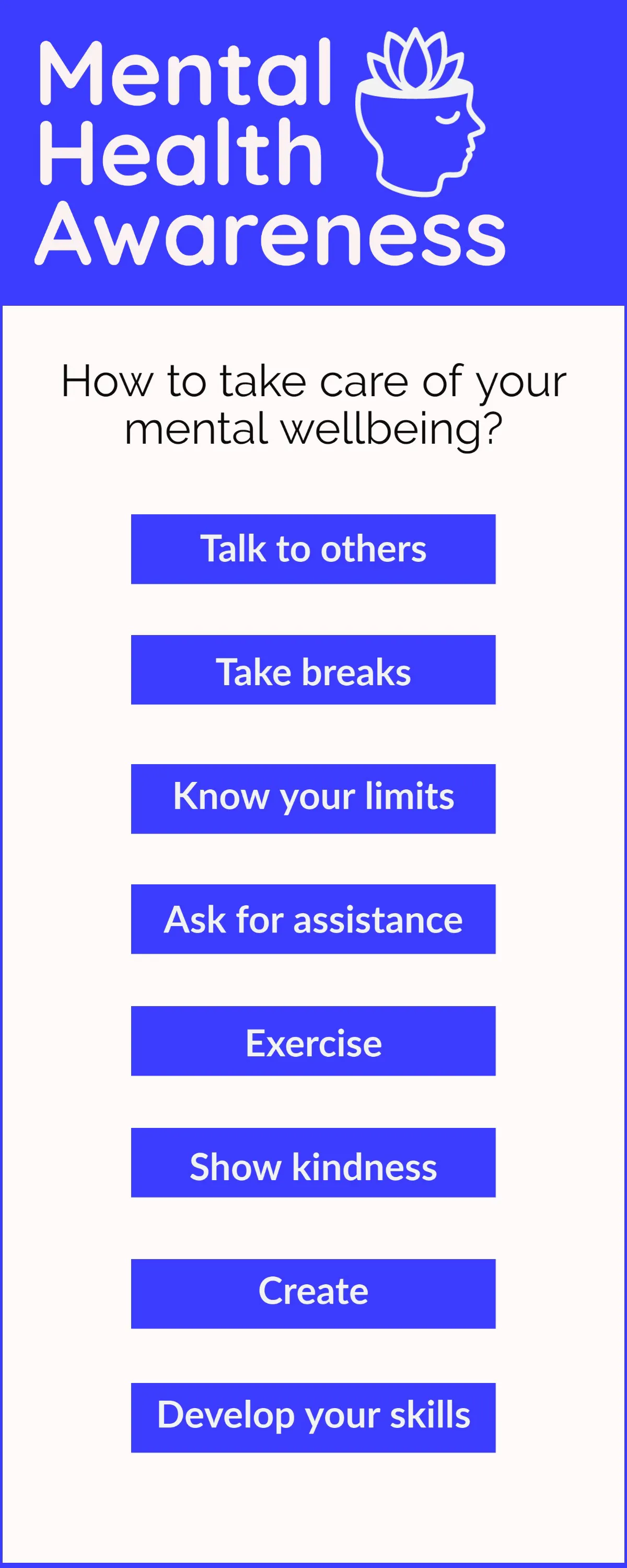 Iteration Blue And White Mental Health Awareness Chart