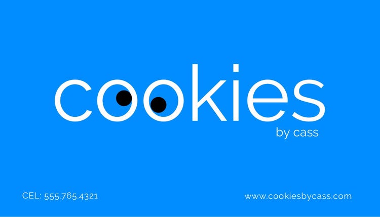 Blue Fun Cookies Bakery Business Card