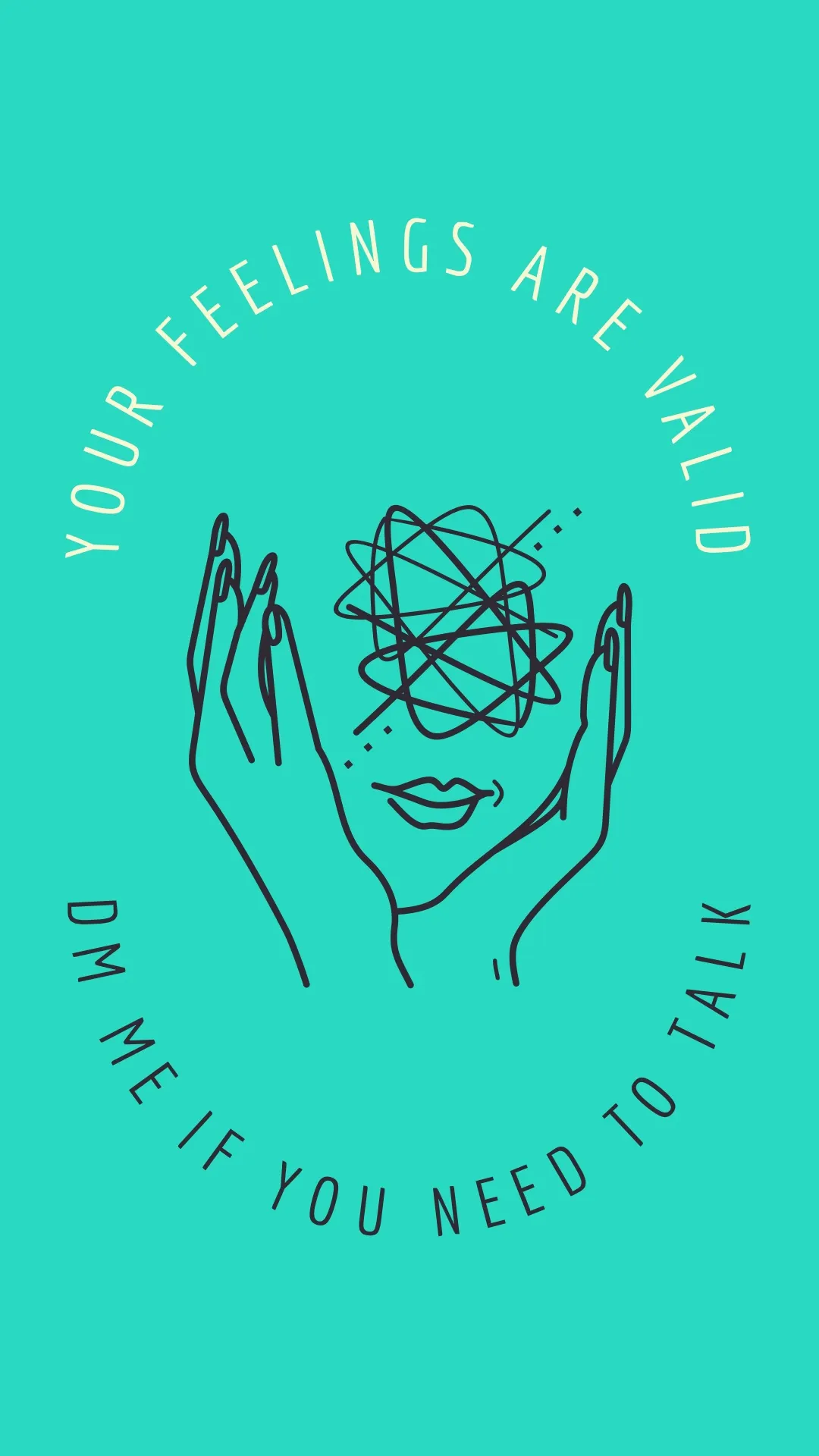 Green simple mental health Instagram story 