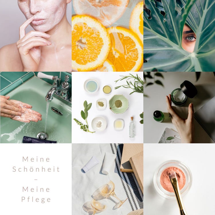 Colorful Beauty Skincare Collage Instagram Square Post