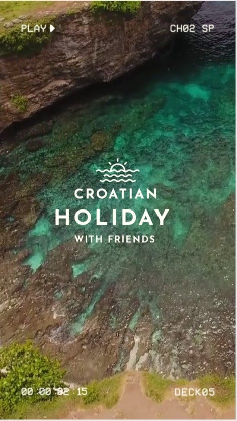 Facebook Video about holiday at Croatia with Friends