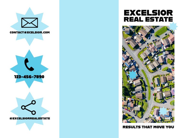 Blue Modern Real Estate Brochure